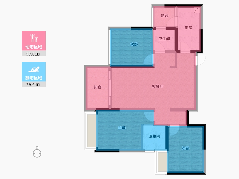 四川省-成都市-融创九天城-81.70-户型库-动静分区