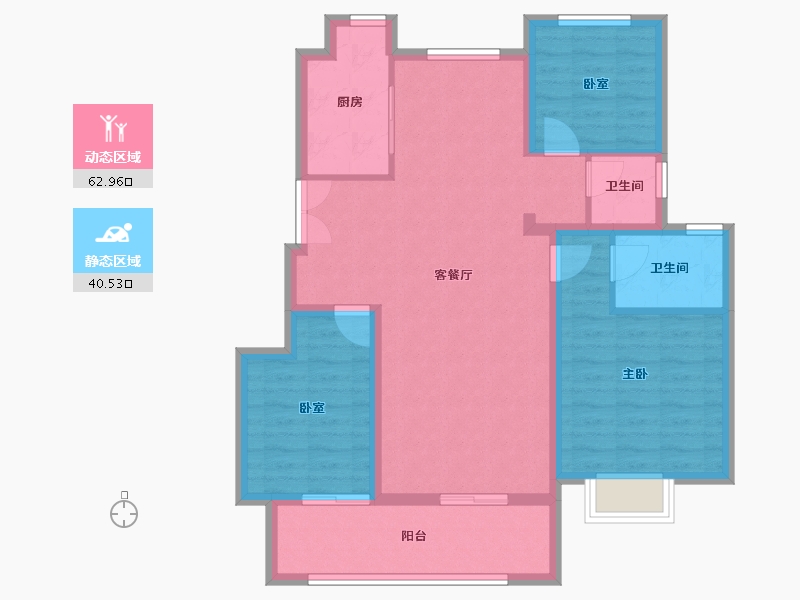 江苏省-徐州市-荣辉时代御府-92.90-户型库-动静分区