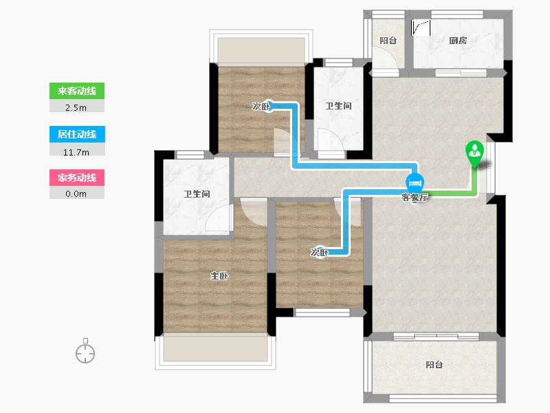 四川省-达州市-金科集美天宸-81.94-户型库-动静线