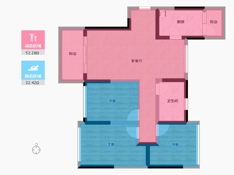 四川省-成都市-融创九天城-73.89-户型库-动静分区