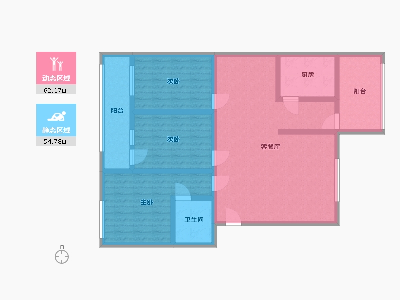 山东省-泰安市-鲁中花园-119.74-户型库-动静分区