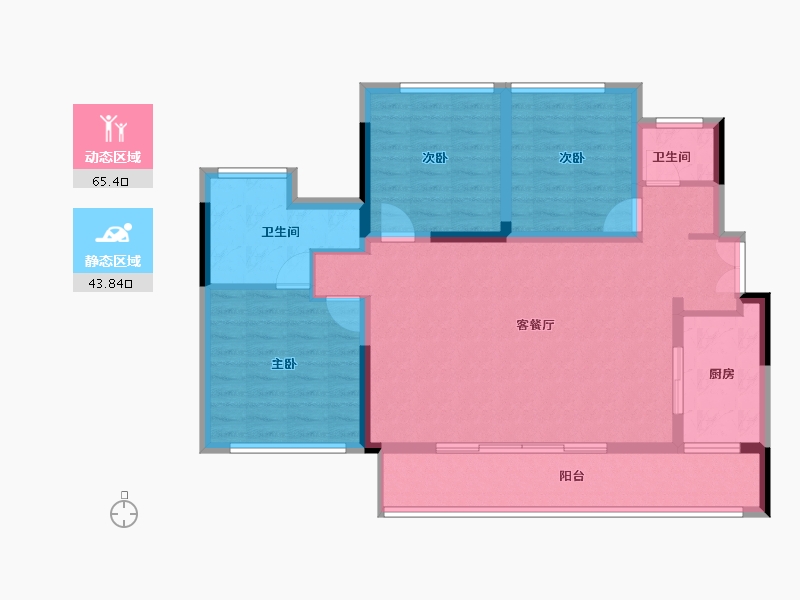 重庆-重庆市-御临府-97.96-户型库-动静分区