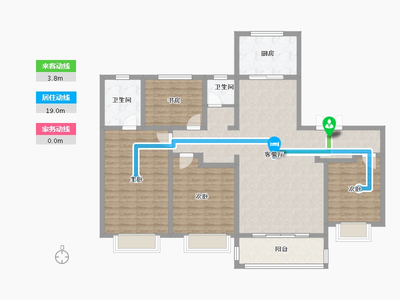 陕西省-西安市-盈泰水岸东方-127.01-户型库-动静线