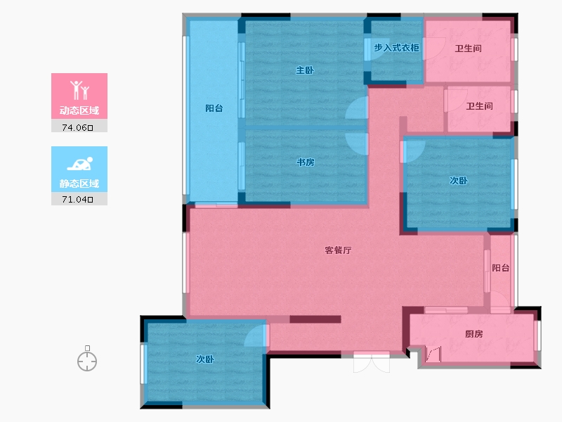 贵州省-毕节市-幸福里-130.00-户型库-动静分区