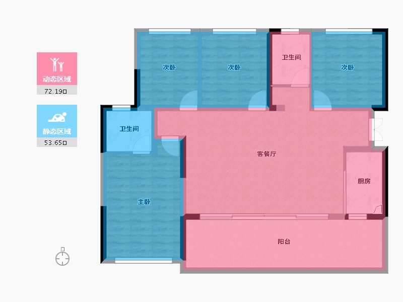 四川省-成都市-融创九天城-113.25-户型库-动静分区