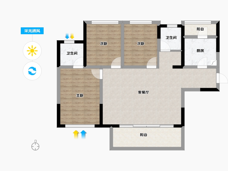 四川省-成都市-融创九天城-91.48-户型库-采光通风