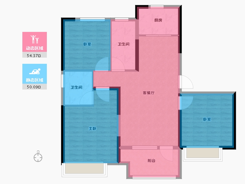 山东省-青岛市-国际海洋智区云颂-94.01-户型库-动静分区