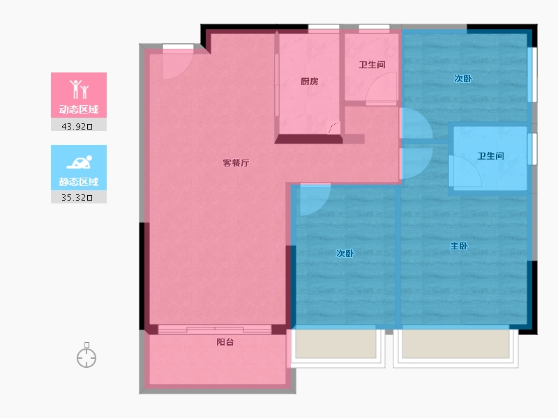 四川省-成都市-香江悦湖春天-71.20-户型库-动静分区