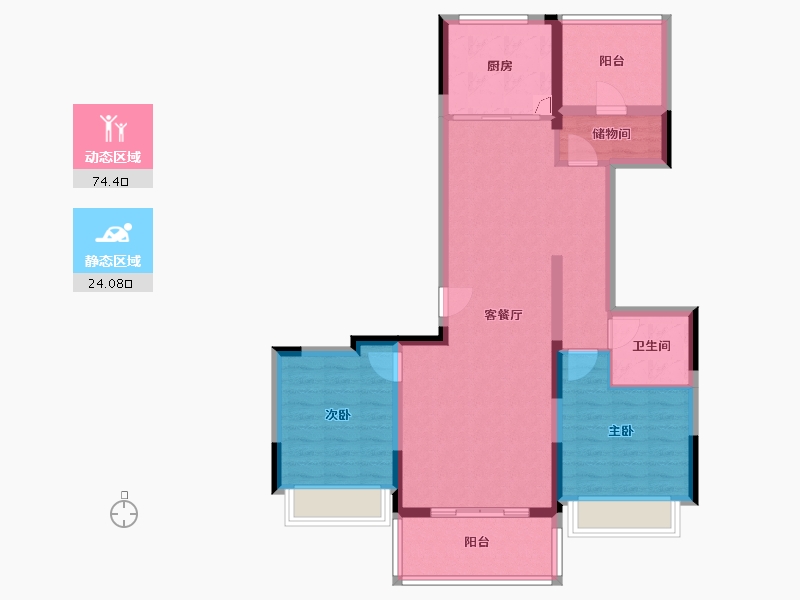 浙江省-杭州市-宋都江宸府-133.00-户型库-动静分区