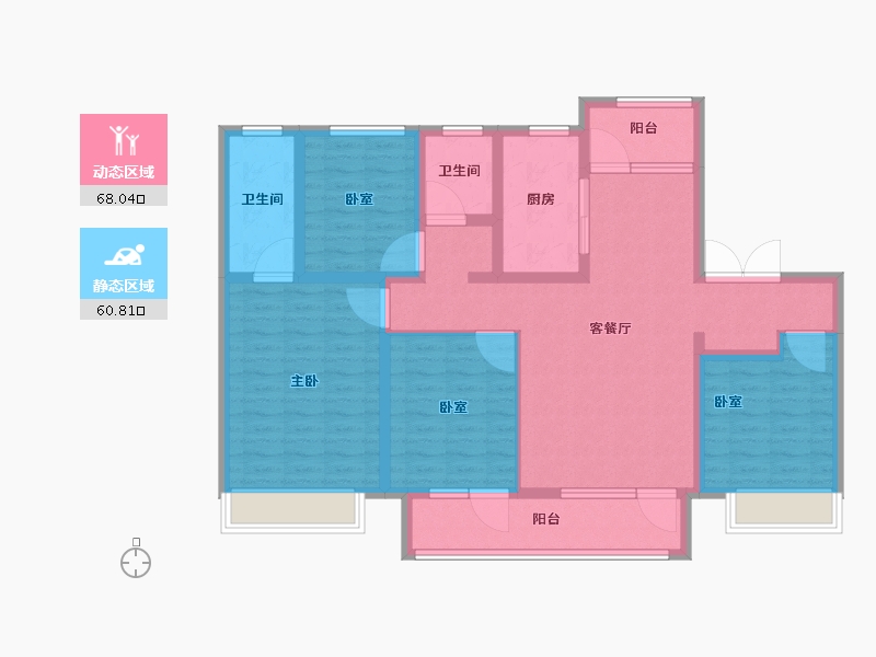 山东省-青岛市-国际海洋智区云颂-114.40-户型库-动静分区