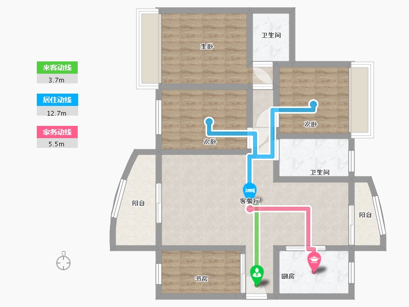 广东省-佛山市-天宝豪庭-94.00-户型库-动静线