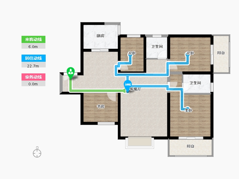 陕西省-西安市-兴庆御苑-112.00-户型库-动静线