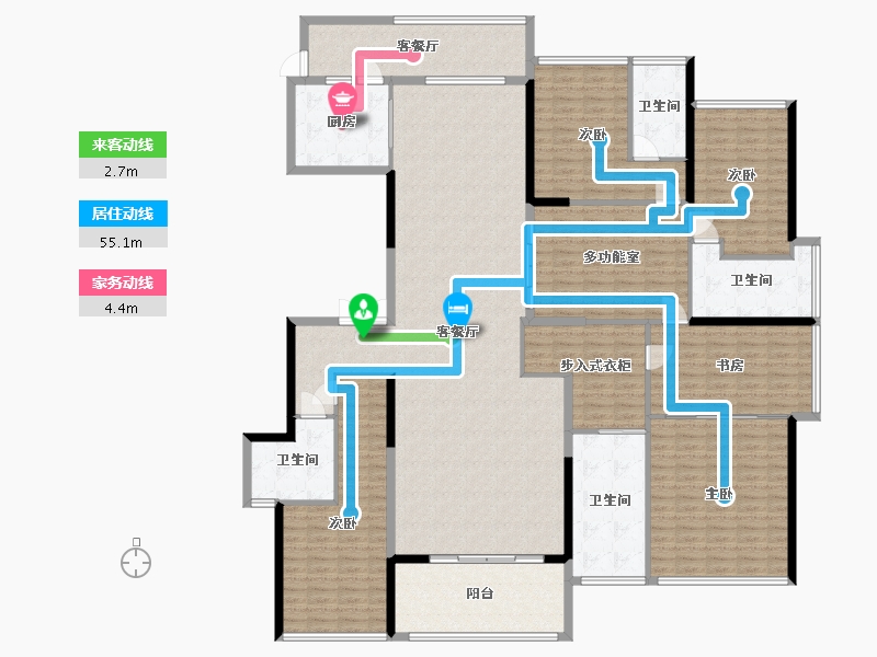 广东省-汕头市-宝能城市花园-270.00-户型库-动静线