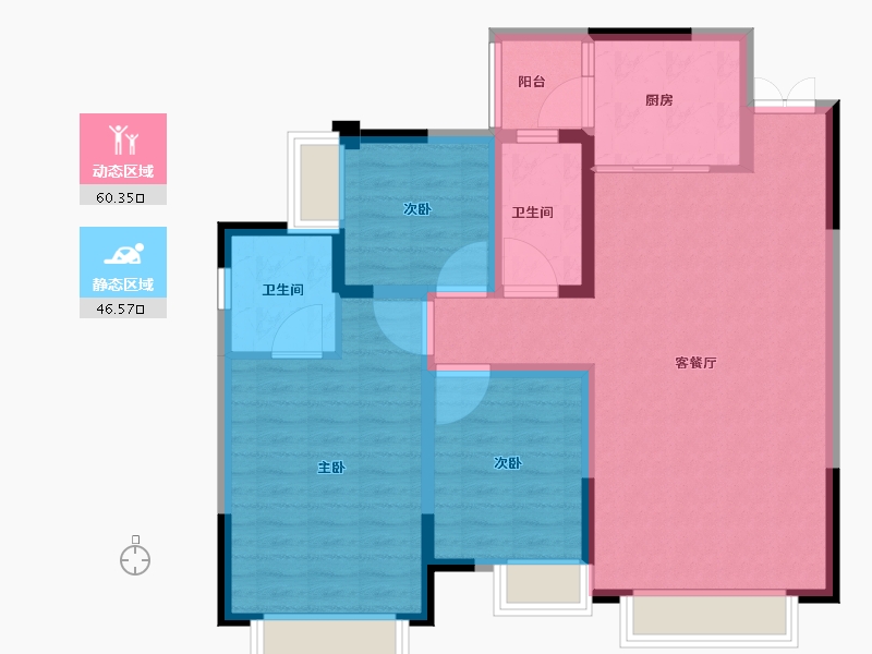 四川省-成都市-梵悦里-95.97-户型库-动静分区