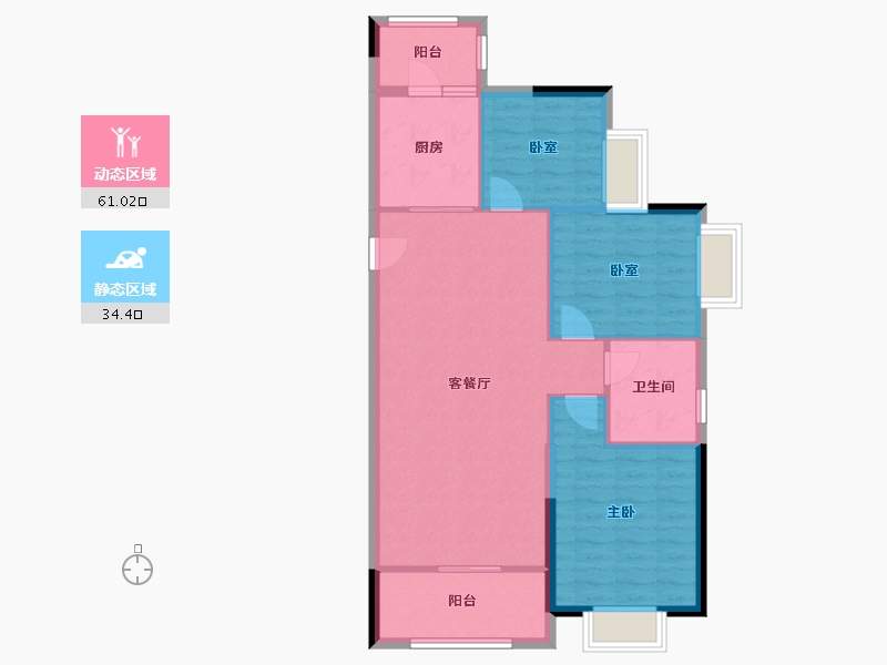 江苏省-徐州市-徐州潘安湖生态小镇-86.79-户型库-动静分区