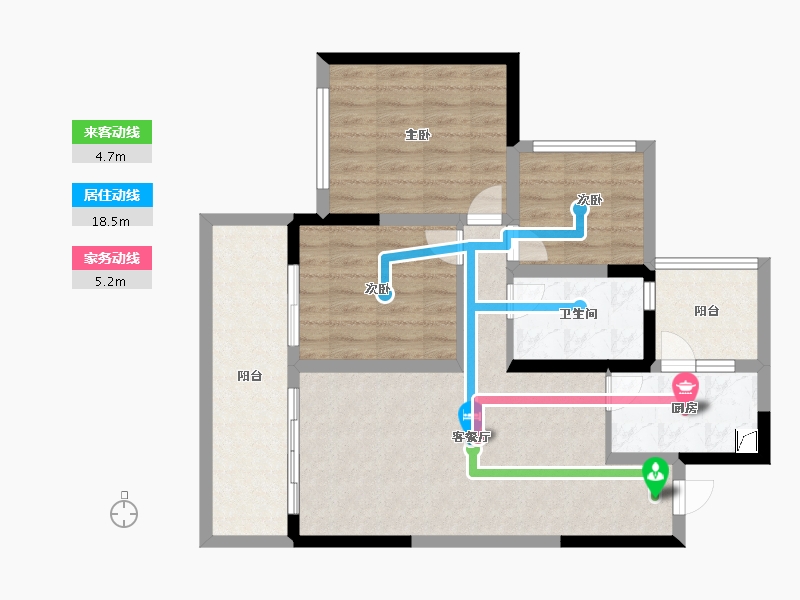 四川省-成都市-融创九天城-76.61-户型库-动静线