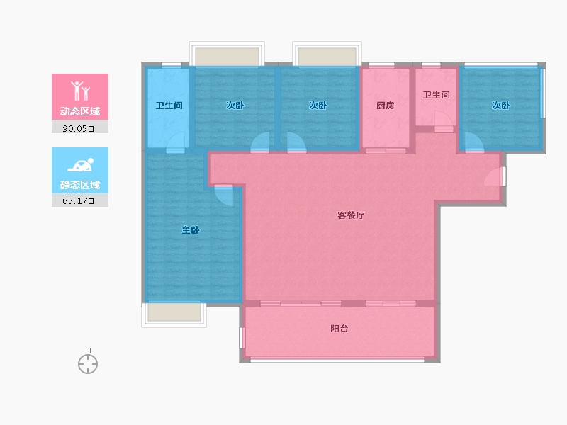 广西壮族自治区-贺州市-贺州彰泰郡-103.31-户型库-动静分区