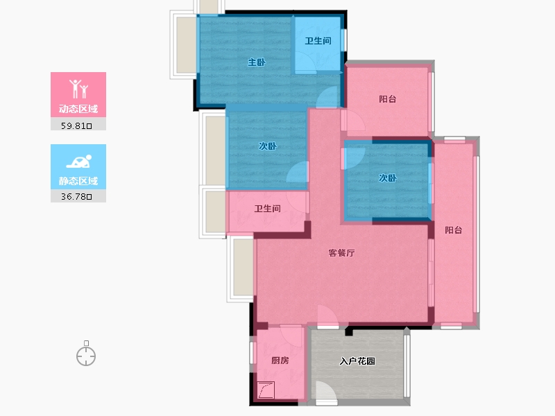 广东省-汕尾市-振业时代花园-110.00-户型库-动静分区