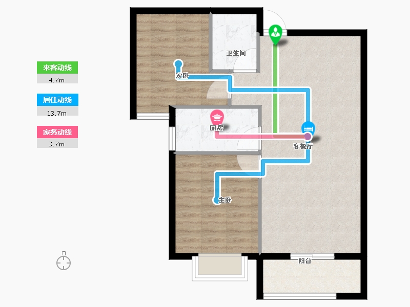 山东省-青岛市-兰庭现河1号-72.00-户型库-动静线