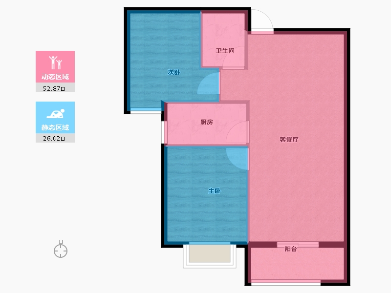 山东省-青岛市-兰庭现河1号-72.00-户型库-动静分区