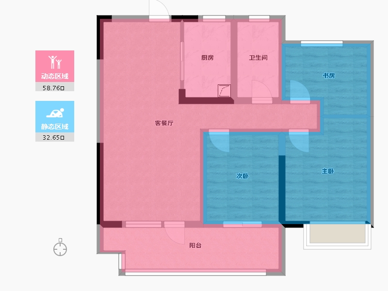 山东省-青岛市-和达铭著-80.45-户型库-动静分区