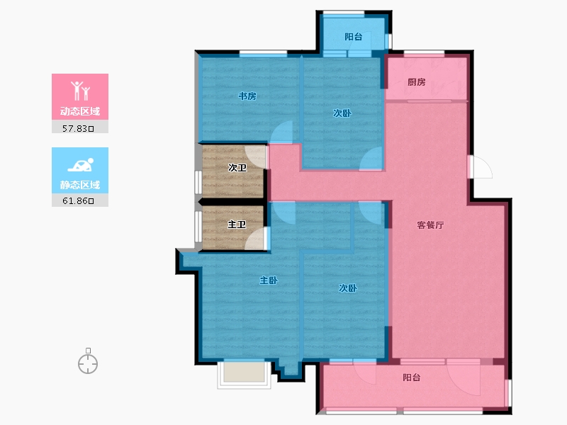 山东省-青岛市-兰庭现河1号-116.06-户型库-动静分区