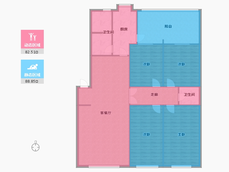 河南省-郑州市-纬二路八号院-121.00-户型库-动静分区