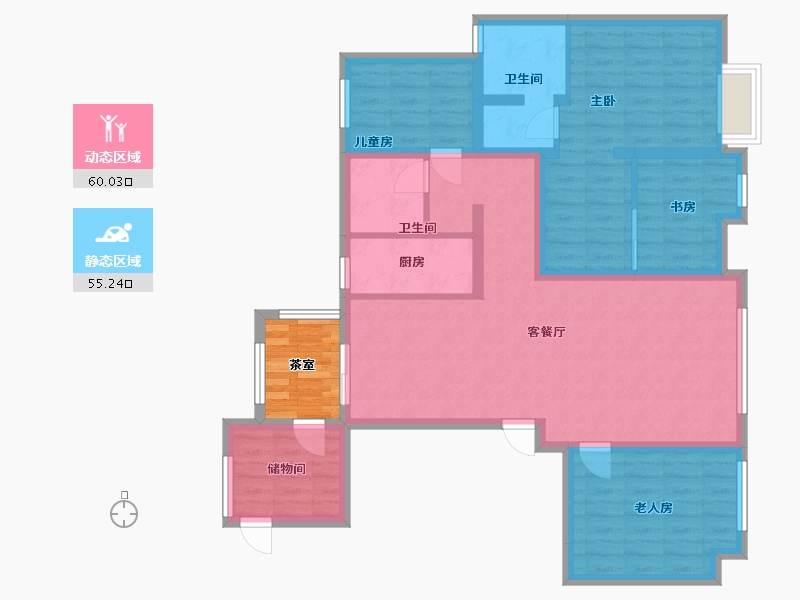 北京-北京市-京贸国际公馆-129.00-户型库-动静分区