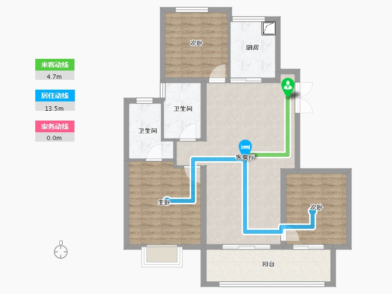 江苏省-徐州市-金泰悦城-92.00-户型库-动静线