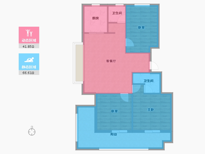 江苏省-徐州市-荣华棠玥府-98.40-户型库-动静分区