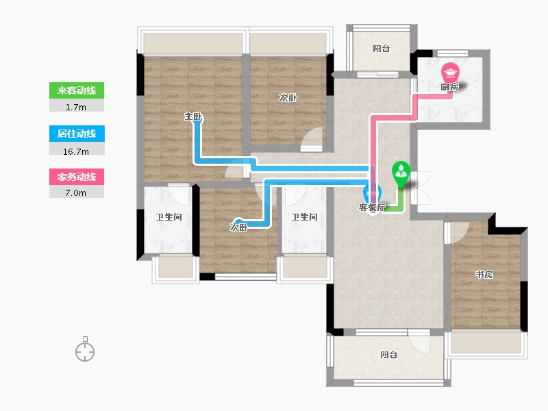 四川省-成都市-电建地产长运东安-100.35-户型库-动静线