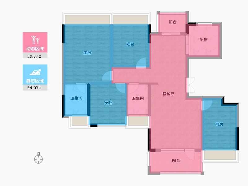 四川省-成都市-电建地产长运东安-100.35-户型库-动静分区