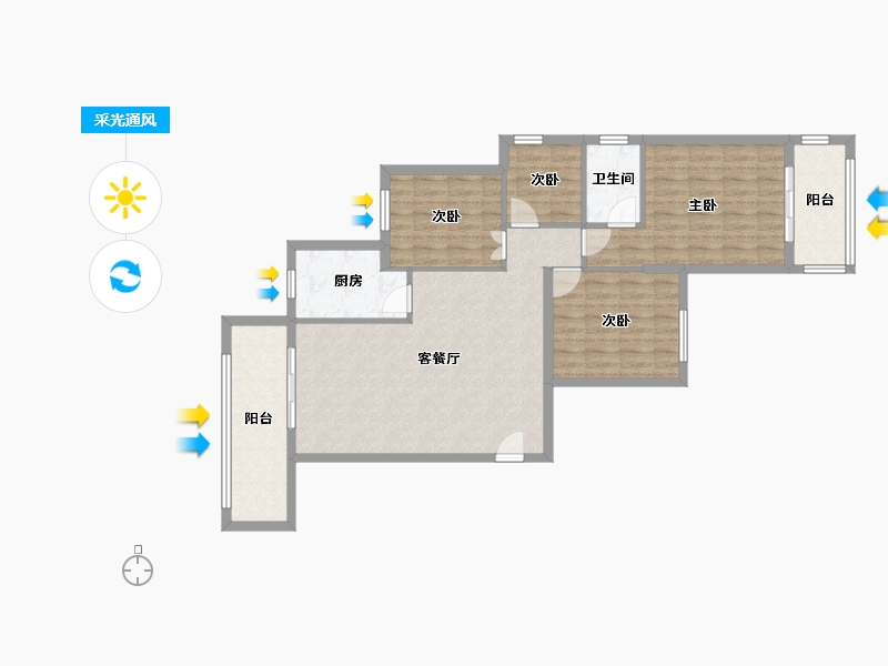 福建省-厦门市-惠景新村-117.00-户型库-采光通风