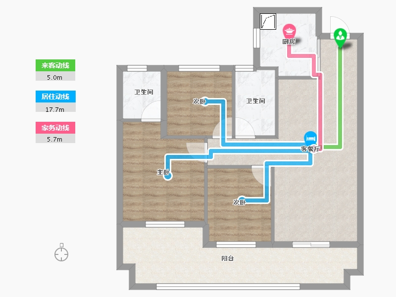 江苏省-徐州市-荣华棠玥府-82.40-户型库-动静线