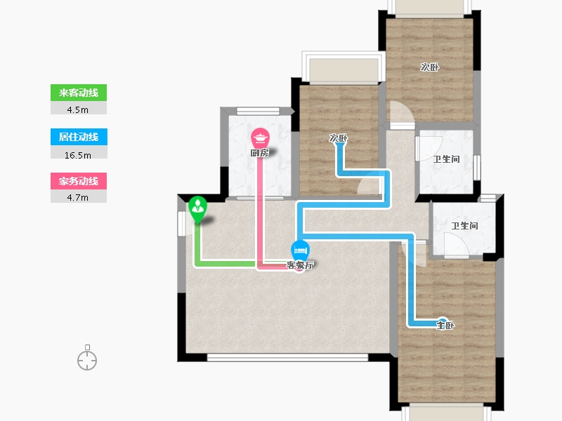 四川省-成都市-明信凤栖台-80.13-户型库-动静线