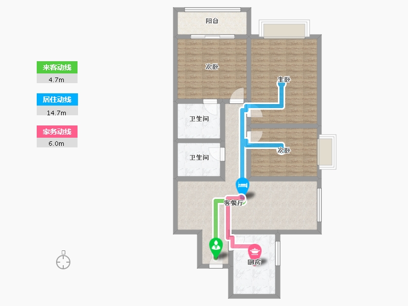 山西省-太原市-金榜逸家B区-99.06-户型库-动静线