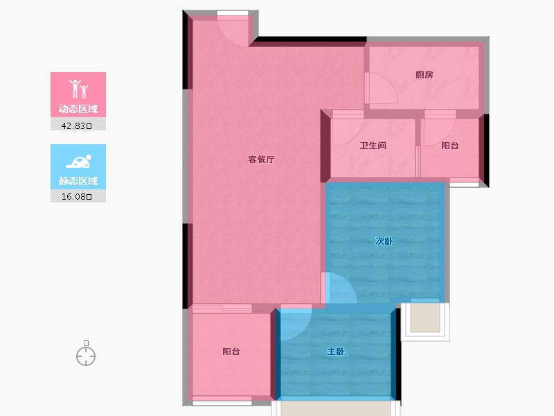 重庆-重庆市-时代云著-51.56-户型库-动静分区