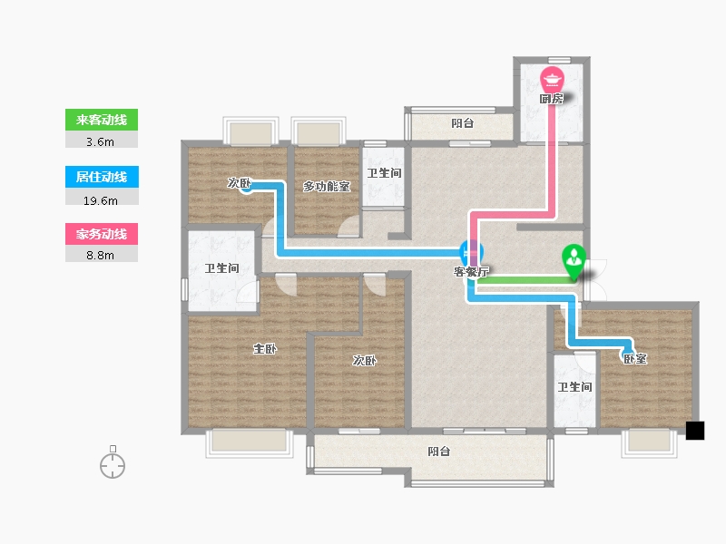 云南省-昆明市-碧桂园春城映象-174.36-户型库-动静线