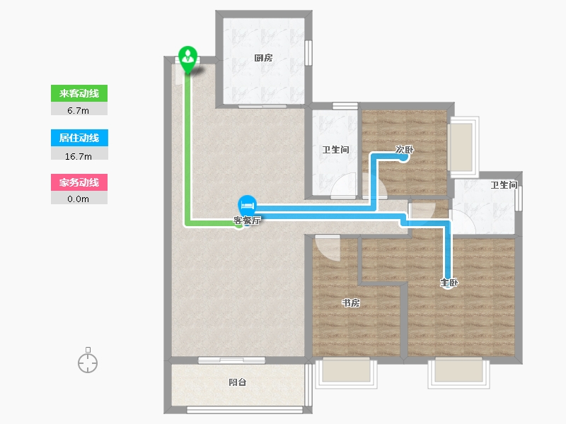 云南省-昆明市-碧桂园春城映象-104.00-户型库-动静线