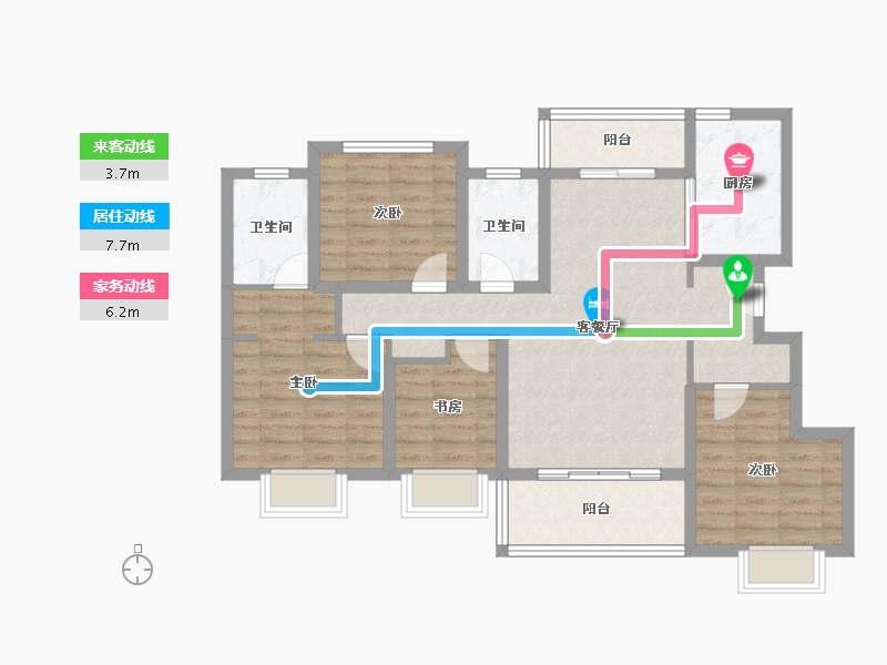 四川省-成都市-保利西汇智慧云城-96.00-户型库-动静线