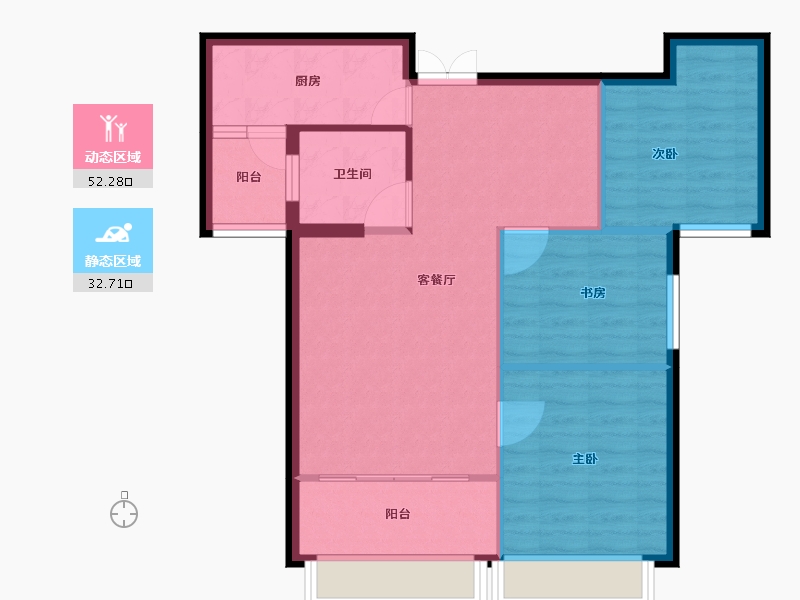 山东省-青岛市-兰庭现河1号-76.89-户型库-动静分区