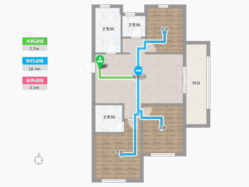 江苏省-徐州市-荣华公园四季-86.26-户型库-动静线