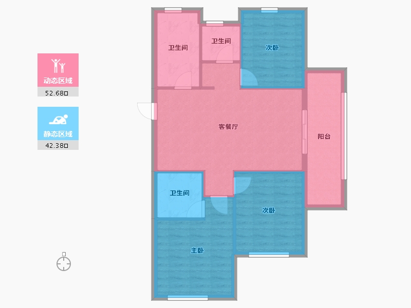 江苏省-徐州市-荣华公园四季-86.26-户型库-动静分区