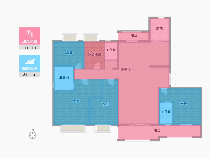 云南省-昆明市-碧桂园春城映象-176.66-户型库-动静分区