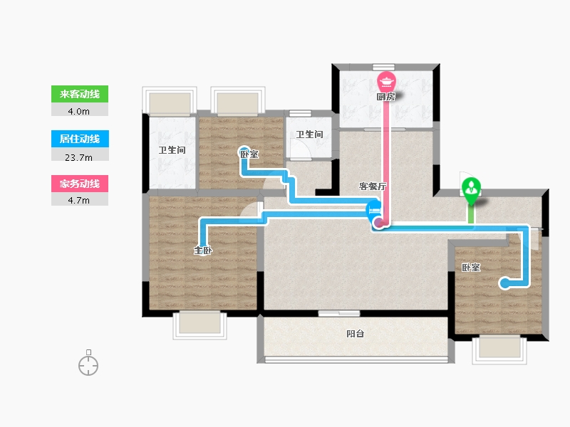 江苏省-徐州市-美的天誉-103.20-户型库-动静线