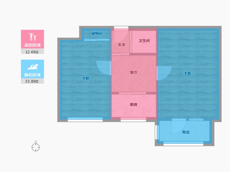 北京-北京市-慈云寺1号-40.00-户型库-动静分区