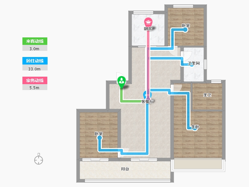 江苏省-徐州市-万科·潮鸣-100.01-户型库-动静线