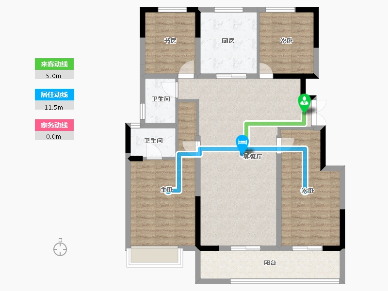 云南省-昆明市-德润香山府-112.90-户型库-动静线