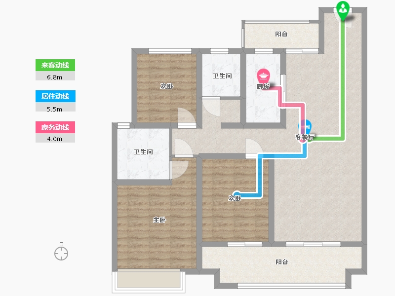 河南省-南阳市-建业城-108.00-户型库-动静线