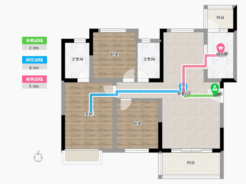 四川省-成都市-城投锦澜悦山-88.78-户型库-动静线